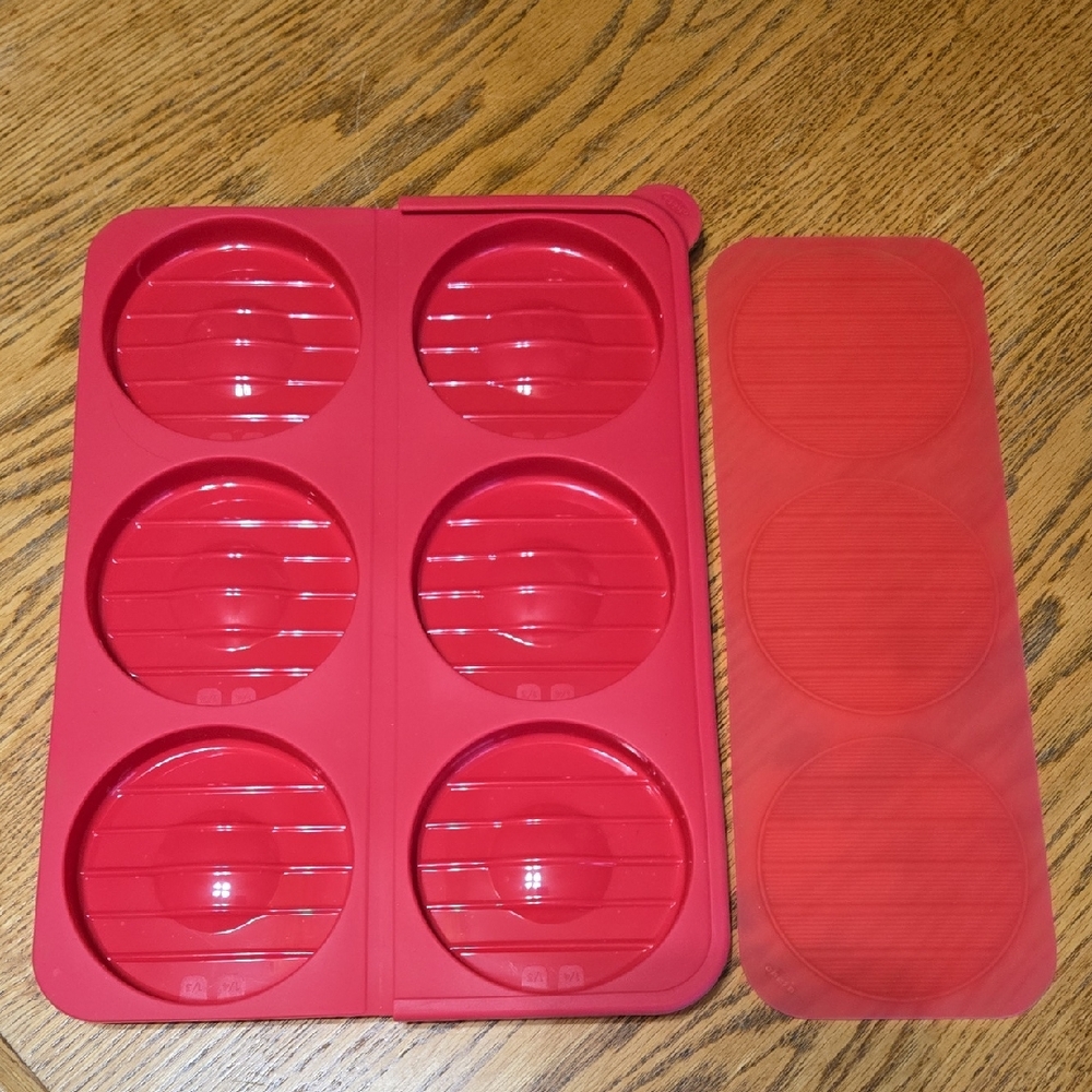 Red Silicone Burger Press